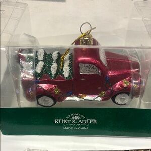 Kurt S. Adler Red Holiday Truck Ornament